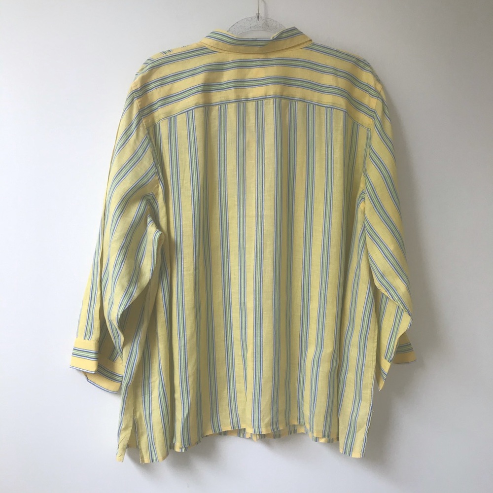 Lauren Ralph Lauren Linen Striped Buttoned Shirt - Picture 2 of 7